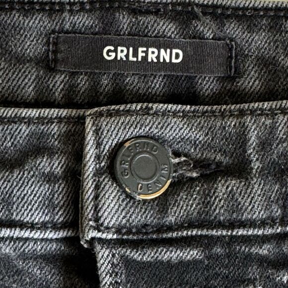 GRLFRND Tatum Mid-Rise Micro Boot Jeans Women Sz. 25 All Night Long Button Fly - Picture 3 of 16